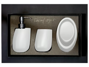KLEISS SET WHITE - Countertop Vetro Freddo® soap dish by Glass Design - view 2